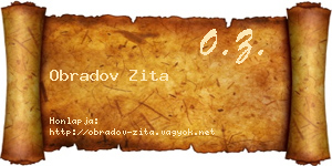 Obradov Zita névjegykártya